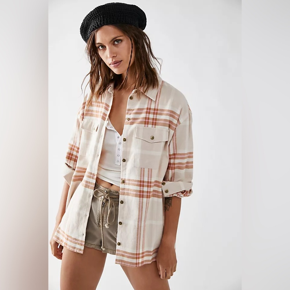 NWT Spell Basecamp Flannel in Musk size S
